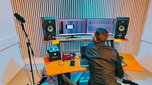 La régie du studio d’enregistrement